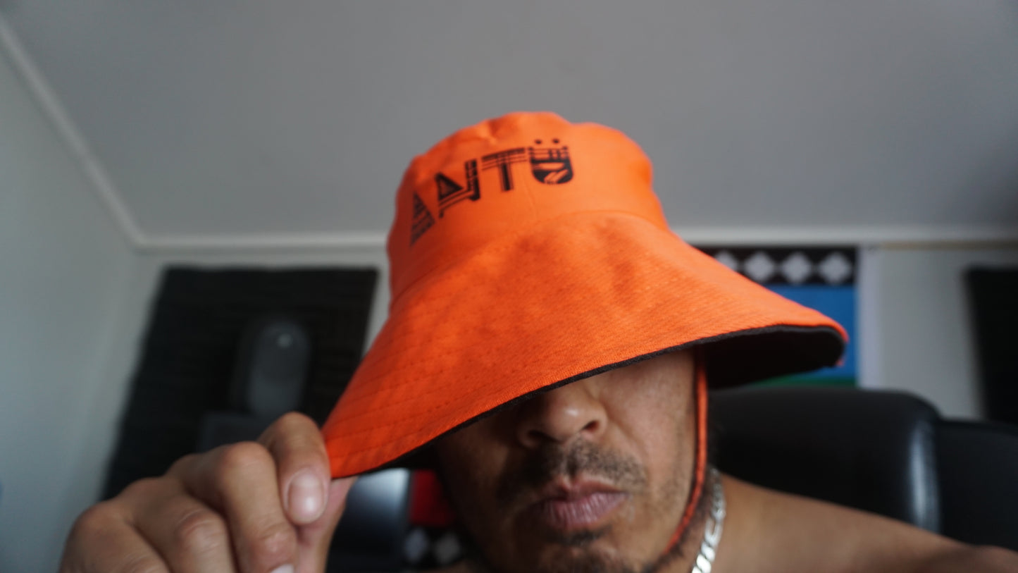 Gorro pescador reversible XXL Color (naranjo y negro).