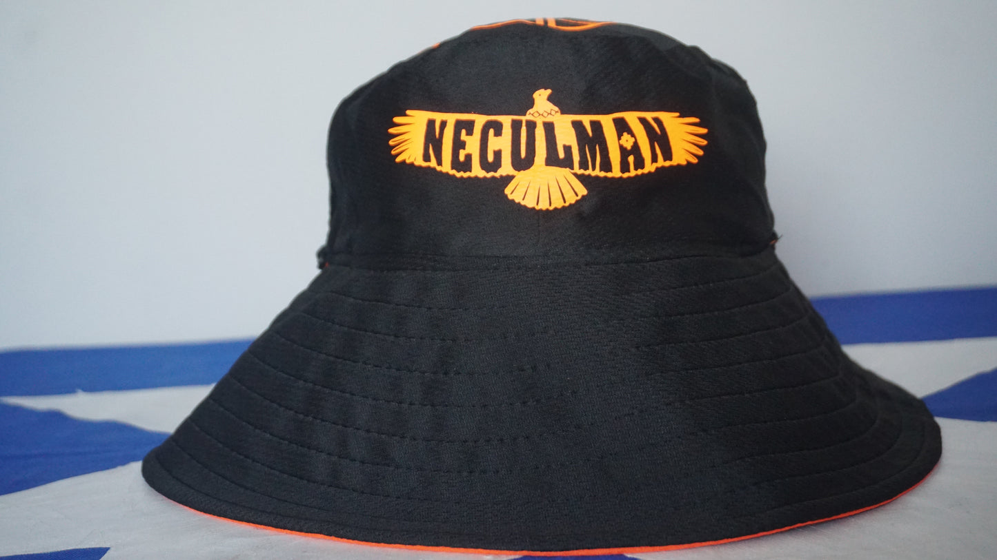 Gorro pescador reversible XXL Color (naranjo y negro).