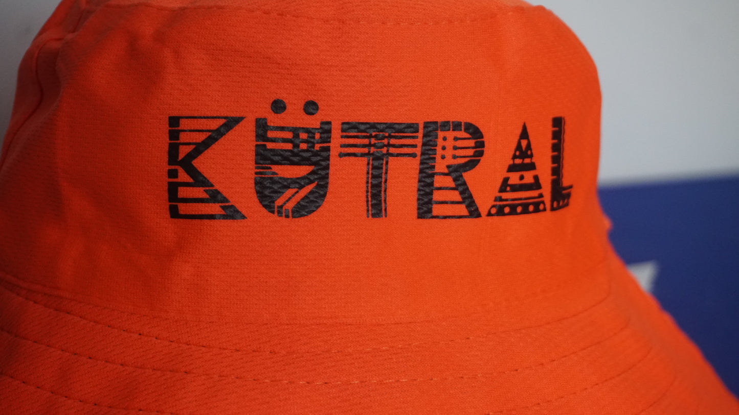 Gorro pescador reversible XXL Color (naranjo y negro).