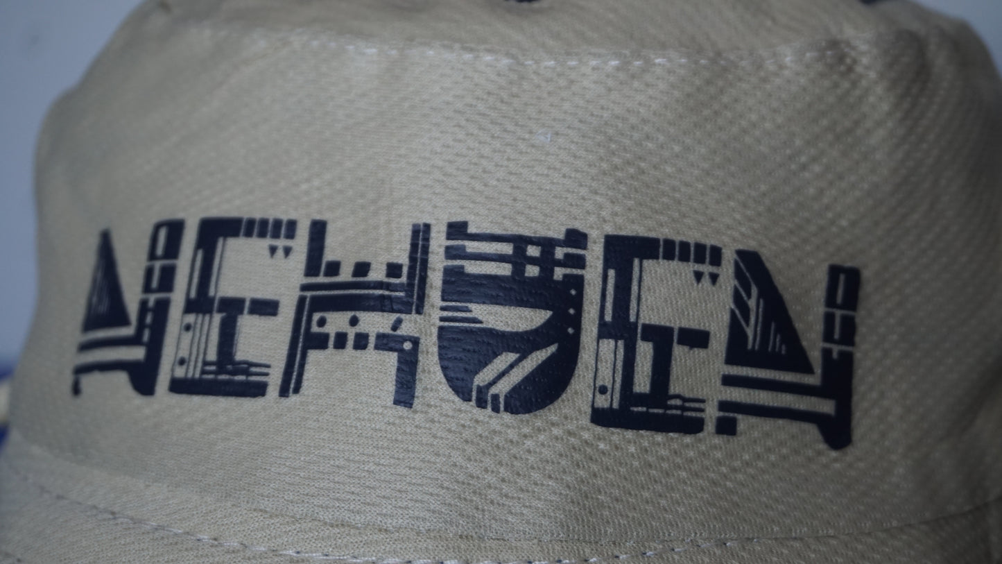 Gorro pesacador XXL reversible (azul marino y beige).